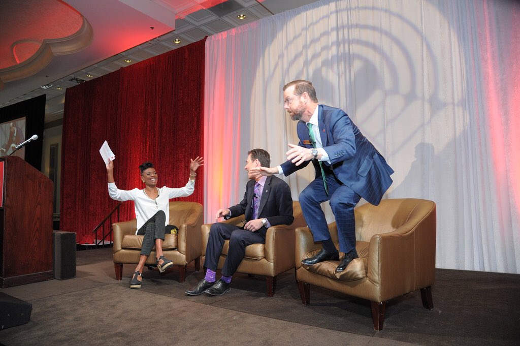 Iamjamgamble's tweet photo. Chanelling my inner @Oprah, I ask @ThomasDyck_me to channel his inner Tom Cruise and this is the result ๐
#BookJamGamble
#SlayerOfTheMic https://t.co/2gAEdkSzad