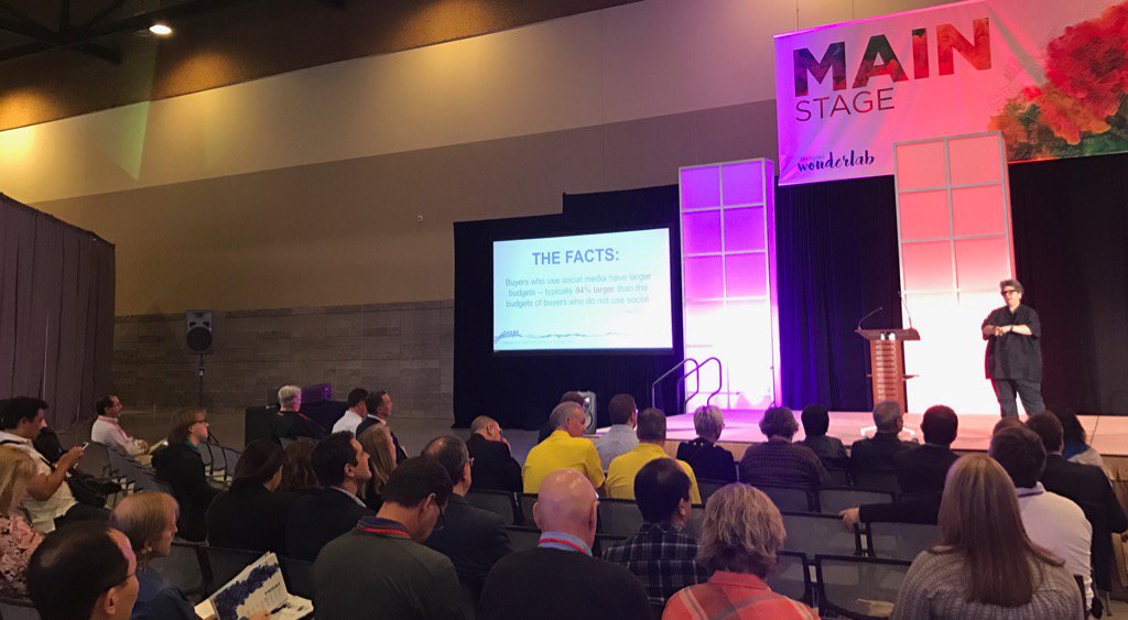 DavidJMurphy's tweet photo. Get the facts from Deborah Corn from @PrintPros on the Main Stage #DscoopPhoenix #jetcomm https://t.co/ROzXrRo5Rr