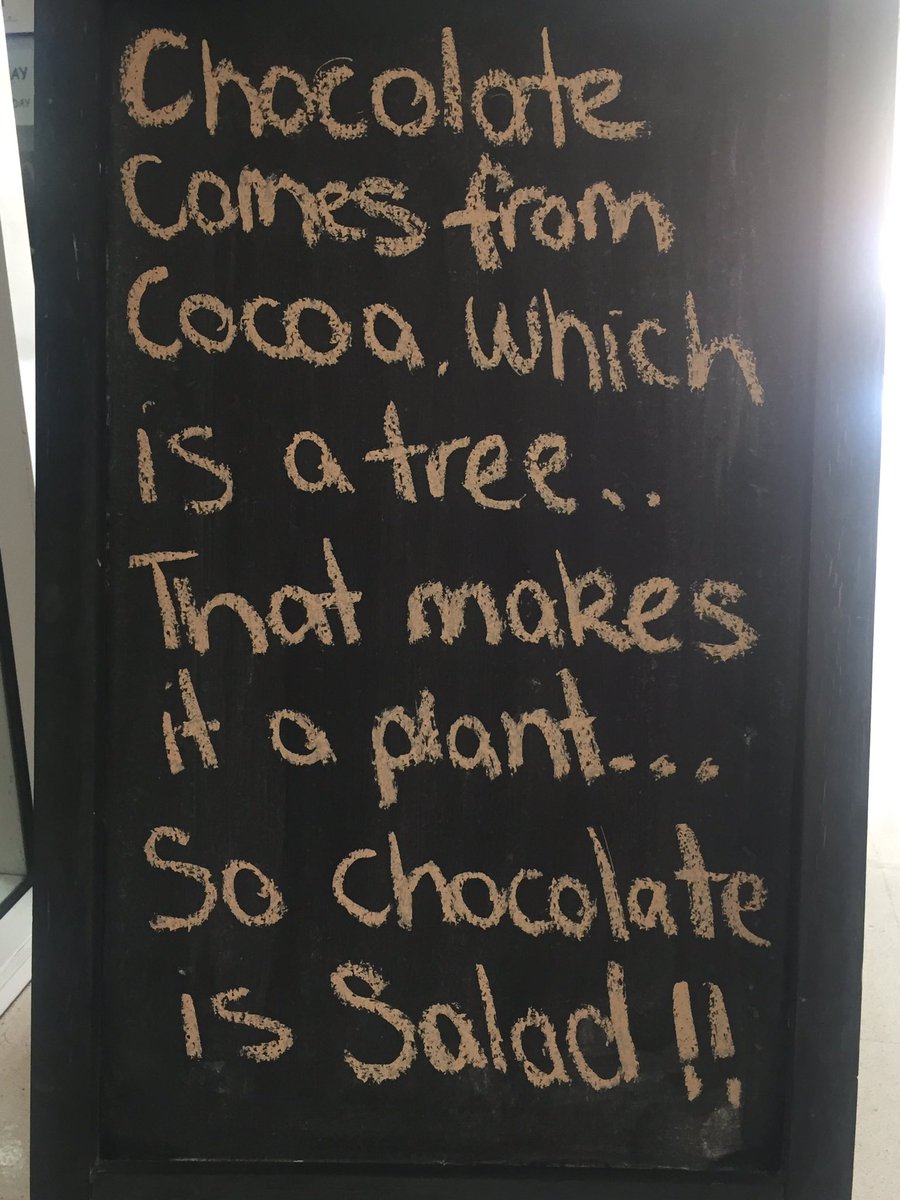 Poldie52's tweet photo. @TanyaWilks @SteveGKOFM @1029KOFM Some good news for today, chocolate declared as a salad!!!!!!!! Enjoy enjoy come on salad sandwich. https://t.co/u6z6IUq6Pc