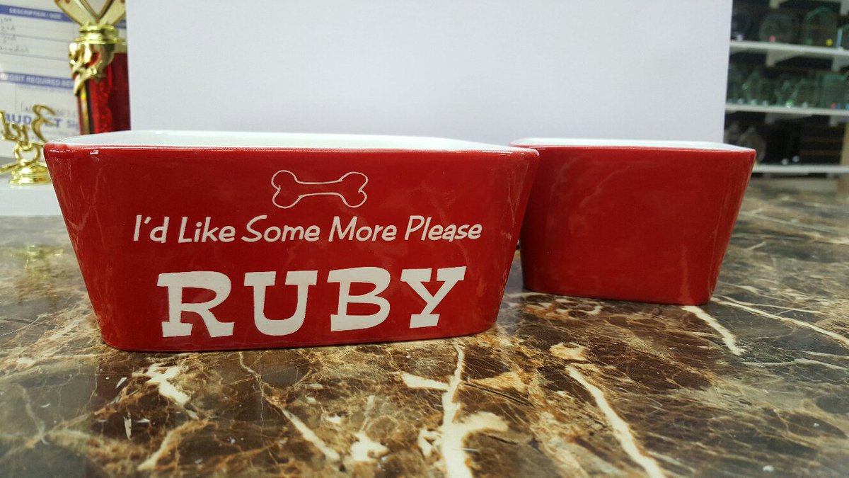 Your Fur-Babies need gifts, too! How about personalized dishes for your favorite cuddle buddies? Come take a look at our selection!