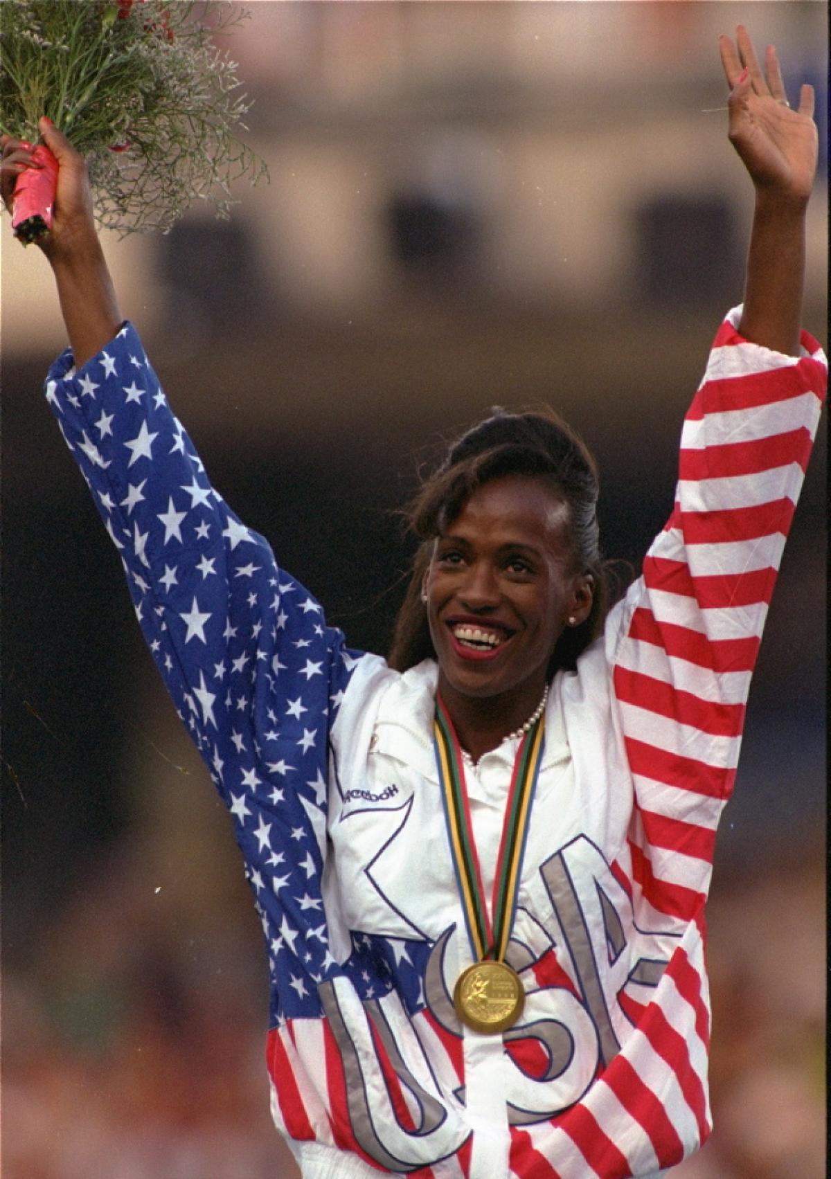 Happy birthday to Jackie Joyner-Kersee, a three-time Olympic gold medalist for the long jump and heptathlon! 