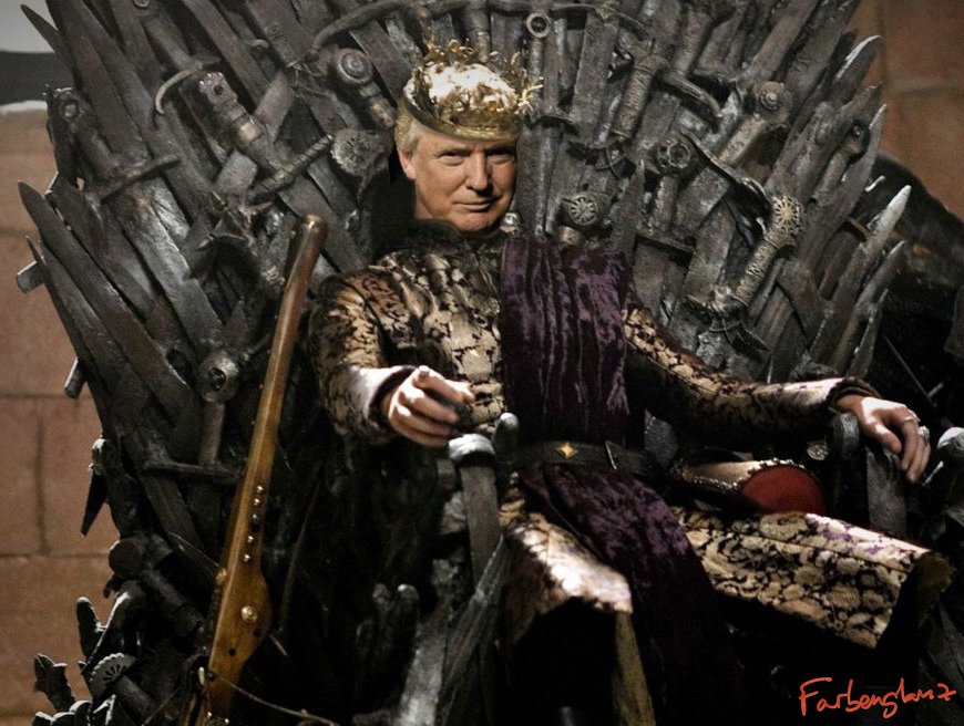 Image result for trump iron throne"