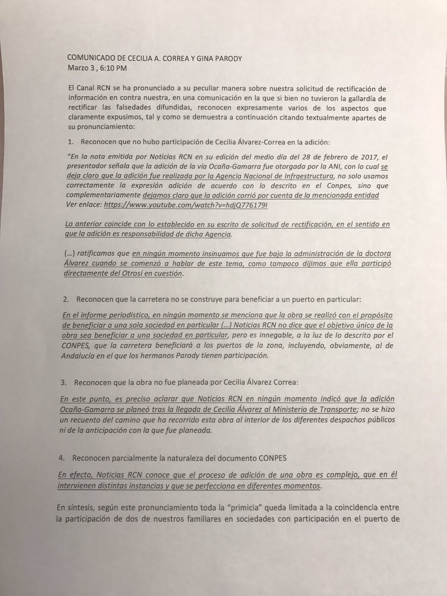 ginaparody's tweet photo. @NoticiasRCN , confirmo que son el canal de divulgación del uribismo. A pesar de darnos la razón, no tienen la  gallardía de rectificar. https://t.co/nUo40v9a9b
