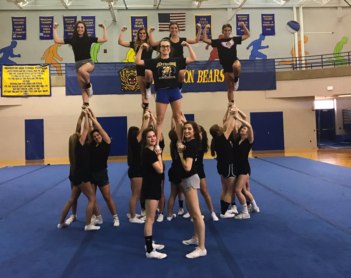 Jenny__Lynn__'s tweet photo. @michigan_cheer @jefferson_cheer is ready to #StickState17 tomorrow! 💙💛 #bearpride https://t.co/evqZPW37lm