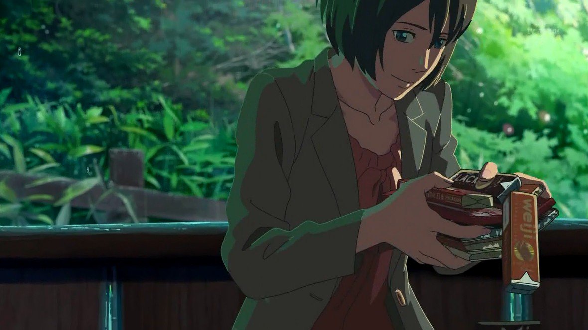 ゆるふわ怪電波 埼玉 カバンから大量のチョコを取り出す雪野先生かわいすぎるからダメ 言の葉の庭