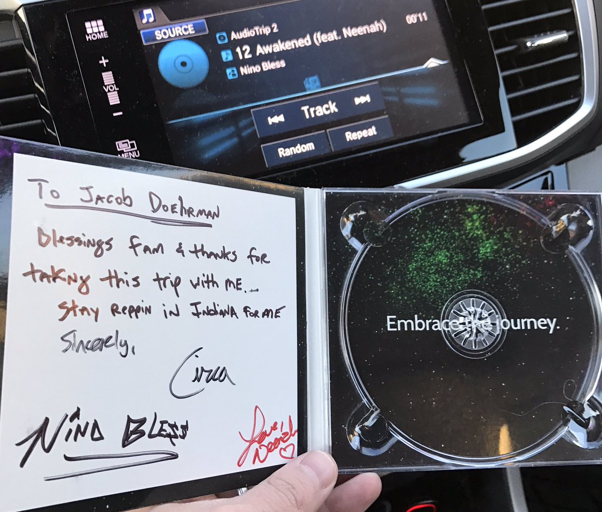 SuperDopeHipHop's tweet photo. Bumpin the great
@NinoBless 's Magnum Opus #AudioTrip2 CD I BOUGHT (novel concept in 2017 sadly)! HipHop heads SUPPORT this ILL EMCEE/ARTIST https://t.co/fpiNmSgi89