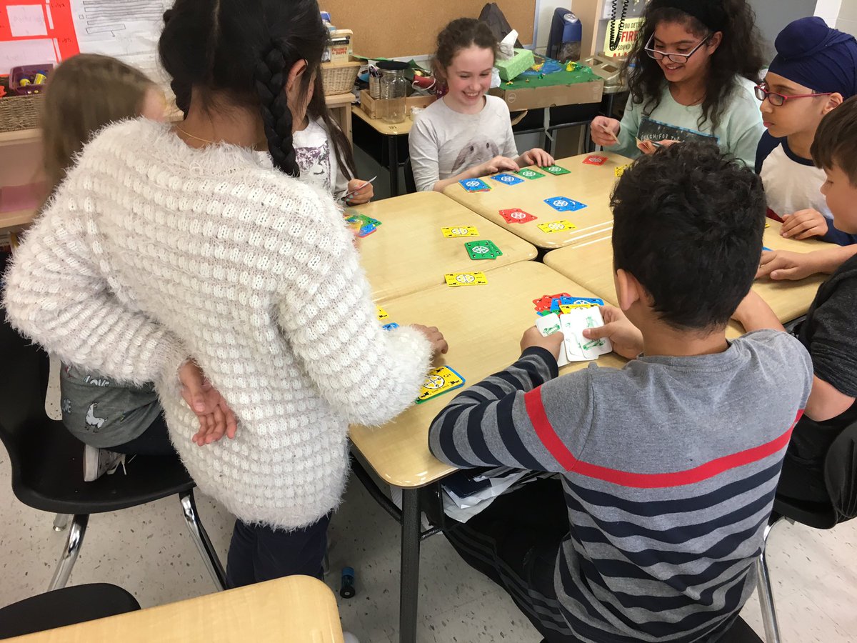 Roosloan's tweet image. Using #Dutchblitz to teach integers mental math and collaboration- and gearing up to take on @Jennifer7Mcleod gr. 8s @AlloaPS