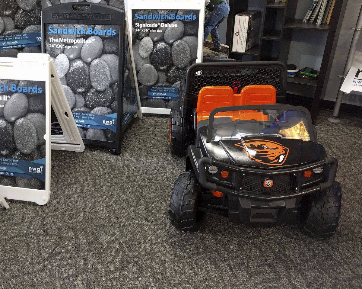 Look for this sweet ride going out to the mound that we did for OSU Baseball. Watch the Beavs play UC Davis today at 5:35pm #GoBeavs