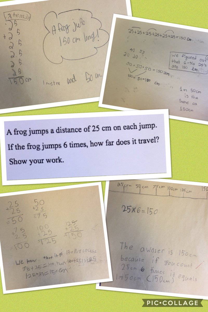 MissStickley's tweet image. Doing some measurement problem solving! #Grade3Math #sccdsb