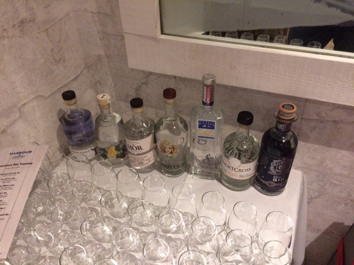 neillwine's tweet photo. All set to go @HarbourandCo for @neillwine #gin Tasting @BoatyardDistill @ShortcrossGin  @DaffysGin @MorIrishgin @GlendaloughDist https://t.co/lMh9ye0eXh