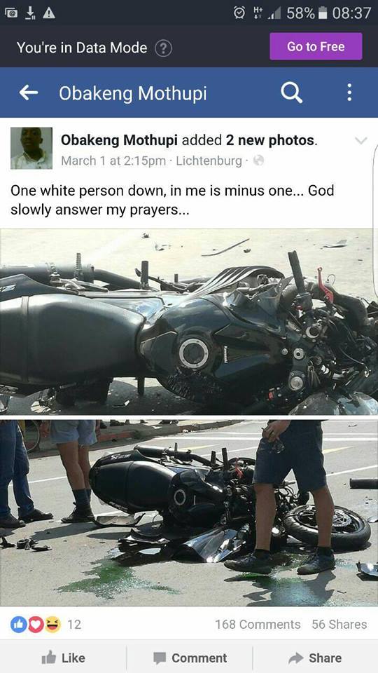 CanadaGenocide's tweet image. Now God is answering prayers when a South African white dies...and there is no #GENOCIDEHappening #genocidedesblancs @JustinTrudeau