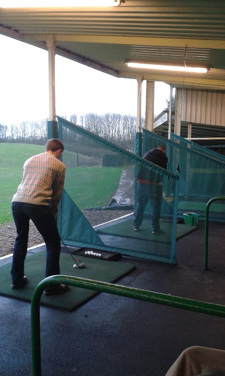 That Friday feeling, whacking some balls at the driving range, letting some frustration go, with Richard housing team and Sam #mdstrength ⛳
