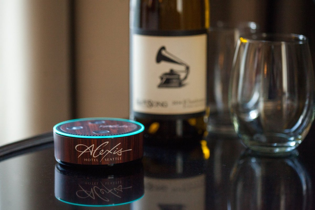 You'll find a Volara-powered Amazon Echo Dot serving guests in every room at the Alexis Hotel by Kimpton - Seattle!  alexishotel.com/boutique-hotel…