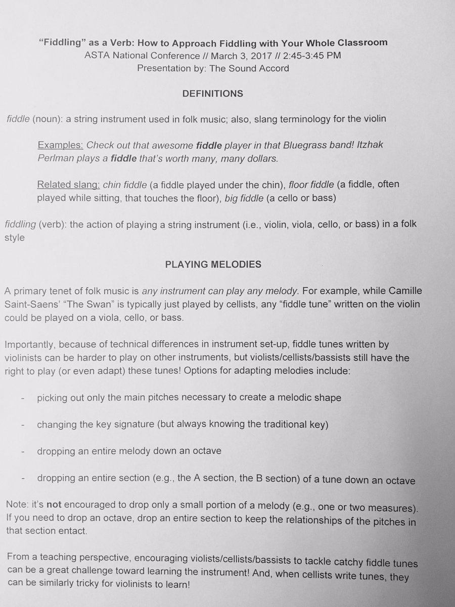 LabOrchestra's tweet image. Next up @ #asta2017 @thesoundaccord workshop! Fiddling in your classroom 🎻