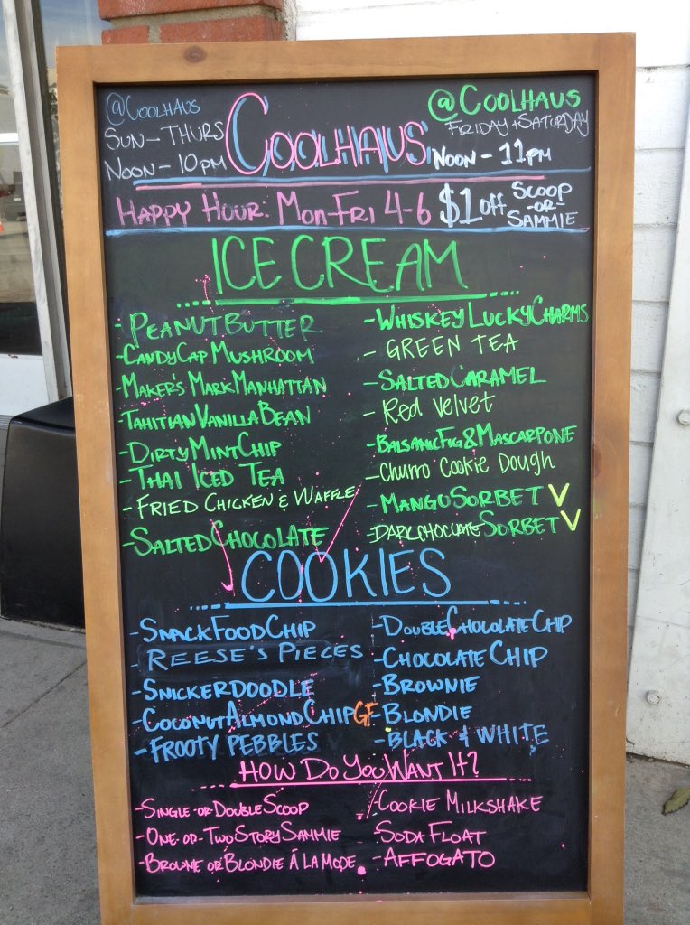 It's a sunny Friday, come cool off at our Culver City shop with these awesome flavors! #coolhausculvercity