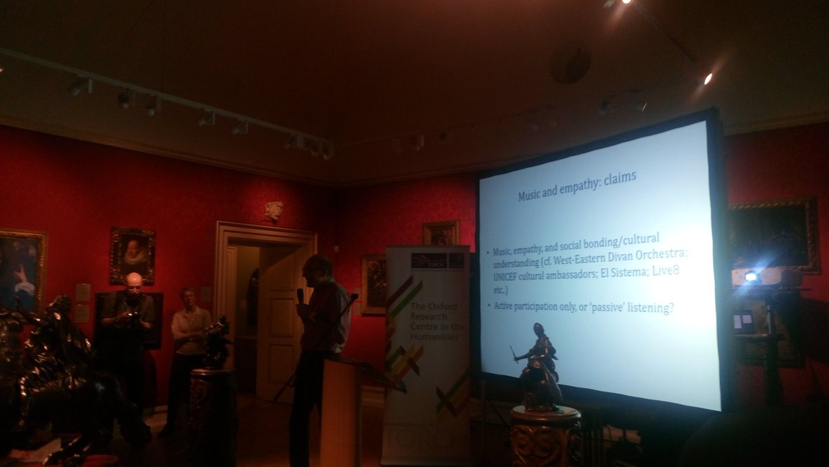 TORCHOxford's tweet photo. Prof Eric Clarke kicking off #TORCHtalks on music and empathy @AshmoleanMuseum https://t.co/eQOZliCvLa