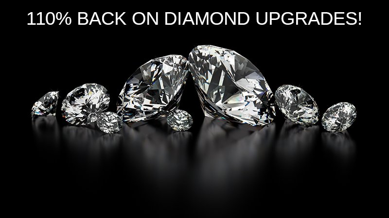 DistinctiveSTL's tweet photo. Through the month of March, upgrade your diamond for 110% back! Call us or visit today #DistinctiveDiamonds https://t.co/2YfpRhDWrn