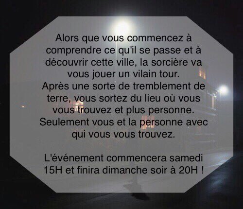 MillValley_RPG's tweet photo. NOUVEL ÉVENT ! 🎊

Vous serez par groupe de 3 (je les ferai). 

À demain ! ✨ https://t.co/sDydu2EdqB