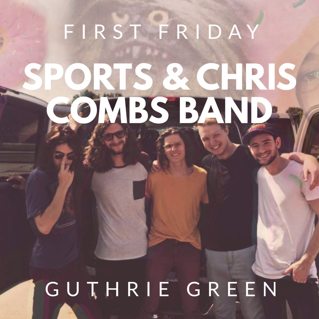 GuthrieGreen's tweet photo. Happy #firstfriday! We have live music tonight with #Sports and the #chriscombs band- first show of the season! 6pm https://t.co/kFvRH7Lxrl