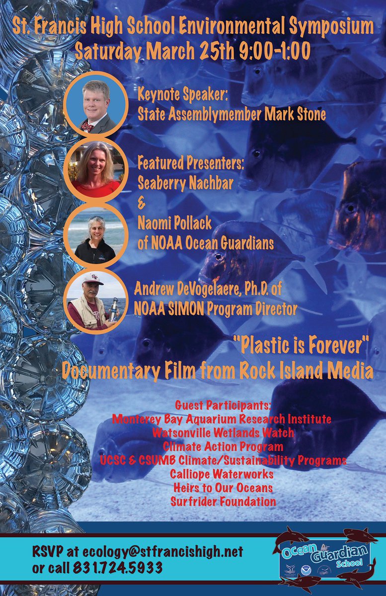 MisterBare's tweet photo. St. Francis Ecology Club announces the
High School Environmental Symposium 
on March 25 9am-1pm
https://t.co/qTE5sidlKy #zerowasteweek https://t.co/tBqe4LPGZ9