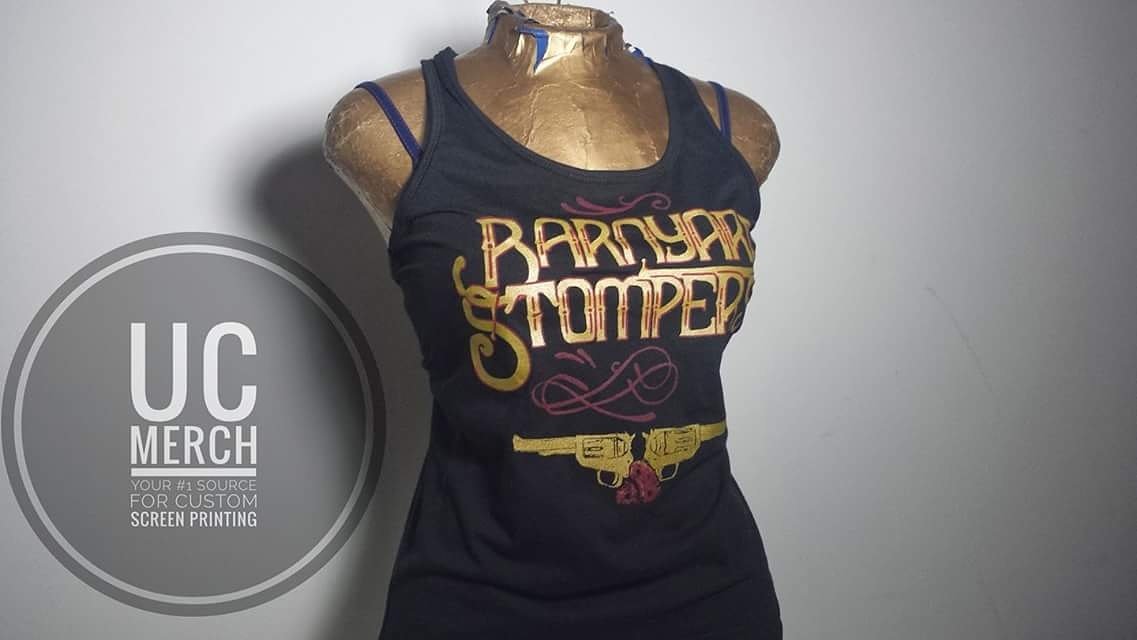 Brand new racerbacks for <a href="/BarnyardStomper/">Barnyard Stompers</a> Check them out on tour!
#ucmerch #michigan #screenprinting