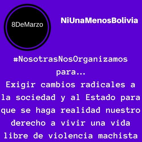 Este #8M las mujeres de Bolivia paramos, y tú, ¿te unes?
#WomensStrike
<a href="/AbyaYalatv/">Abya Yala Televisión</a> <a href="/ksamujer/">Casa de la Mujer</a> <a href="/El_Diario_net/">El Diario</a> <a href="/LaPrensaBo/">LaPrensaBo</a> <a href="/GrupoFides/">Radio Fides Bolivia</a>