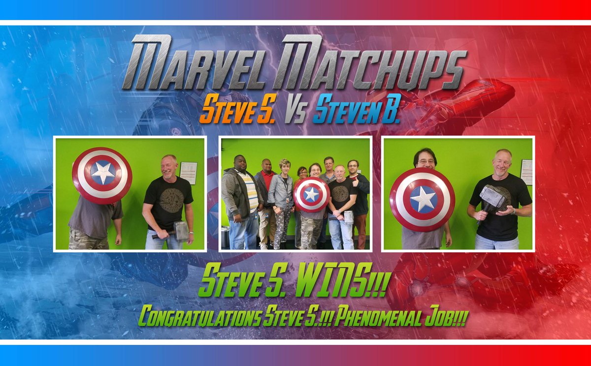 WinAs1Warriors's tweet photo. In Today's #MarvelMatchup, Steve S Claims Victory!!! #AwesomeATSD #FriendlyCompetition #Calibration #Improvement https://t.co/gnIdk3eMz4