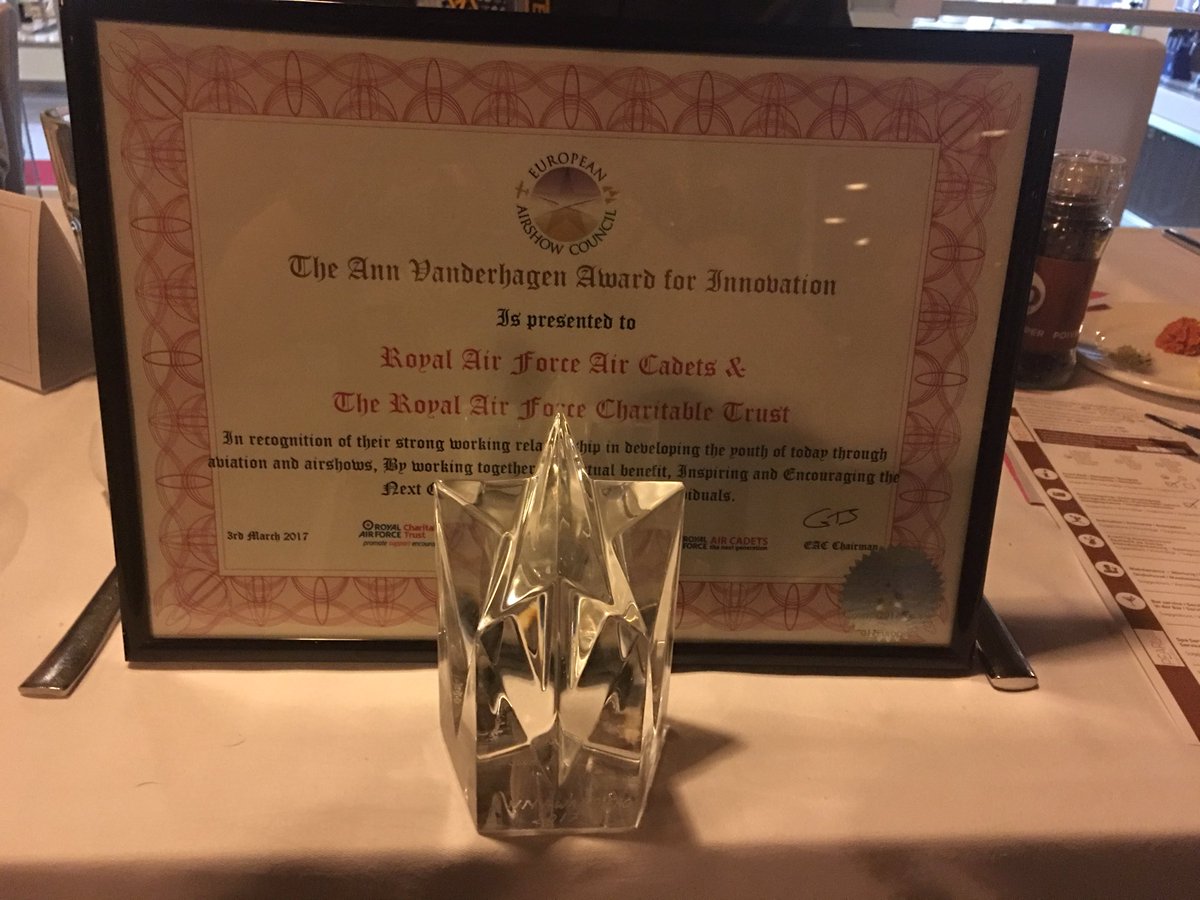 ComdtAC's tweet photo. OMG!  We have just been awarded a prize by the EAC for innovation, jointly with the @rafcharitable trust.  So honoured and very proud. https://t.co/1puyjAwL4P