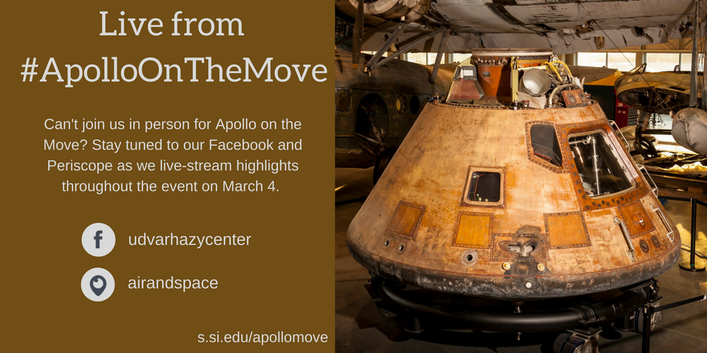 Can't attend #ApolloOnTheMove tomorrow? We'll be live-streaming highlights from the event on Facebook and Periscope.