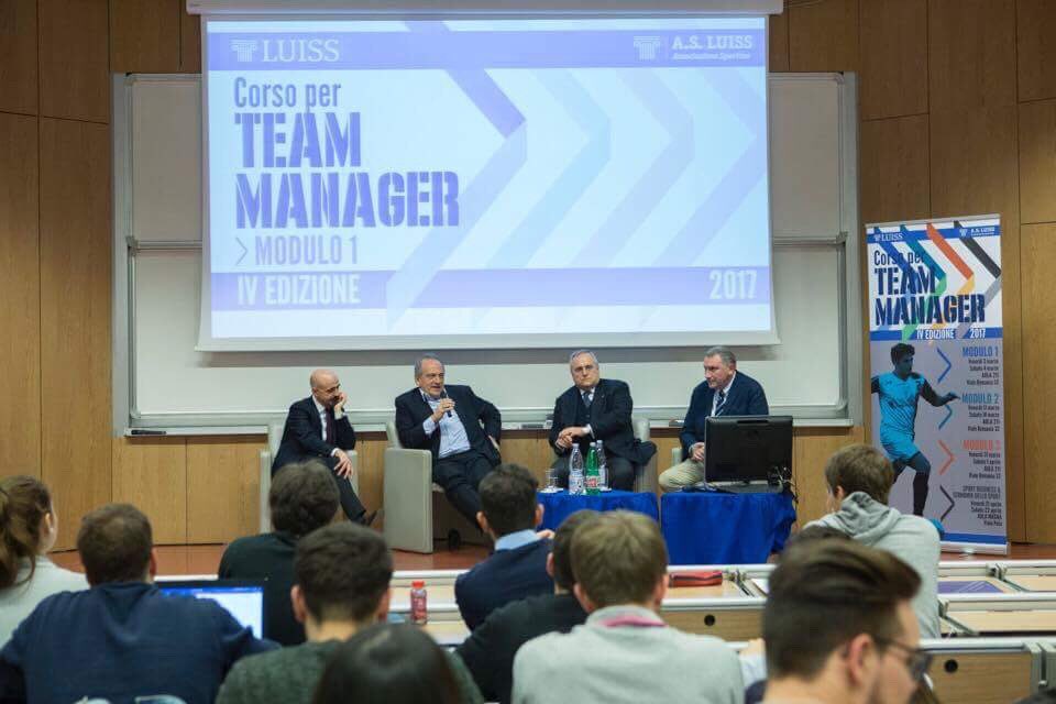 Luigi Abete, @Giannilostorto, #ClaudioLotito, Yannick Skender e Pierluigi Bernabò sono stati gli ospiti della 1ª giornata del Corso per TM.