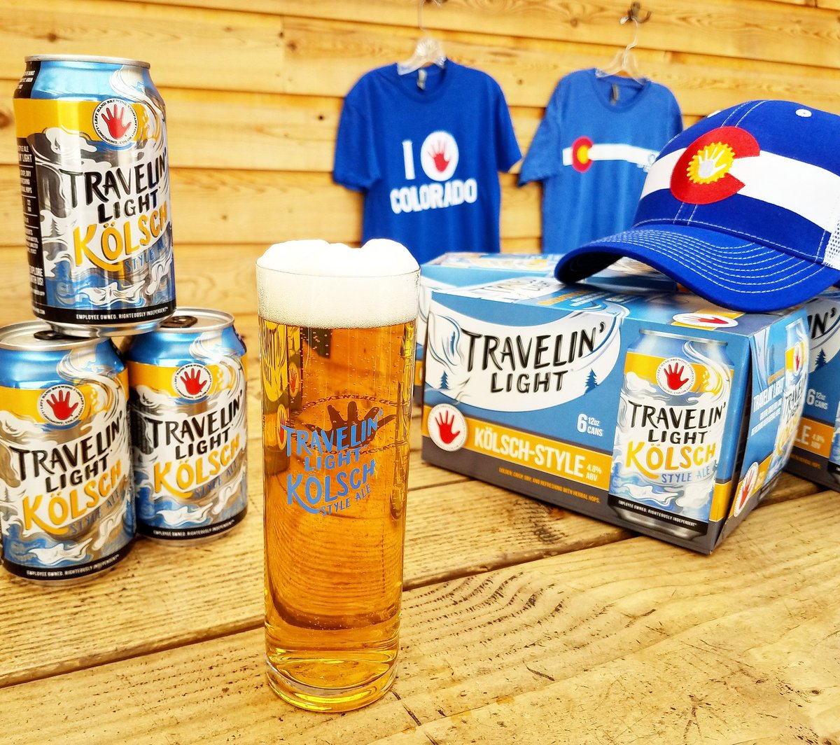 Travelin' Light Kölsch release, Colorado Day, glass/6-pack deal, raffle. Come celebrate with us. Grab a crisp new perennial! #newbeer #303