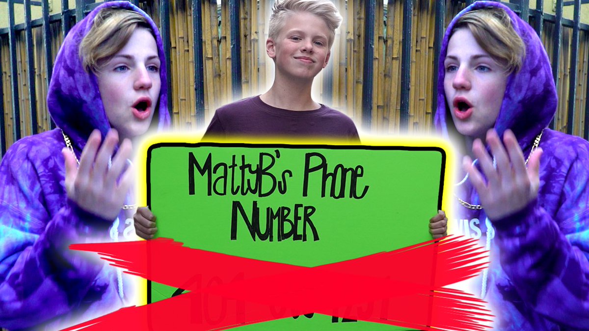 MattyBRaps's tweet photo. Carson just ran around &amp; gave out my phone number 2 EVERYONE. Bro I am so going 2 get u back for this @carsonlueders https://t.co/XS1EfpJ4Bn https://t.co/E9WHzGUcEK