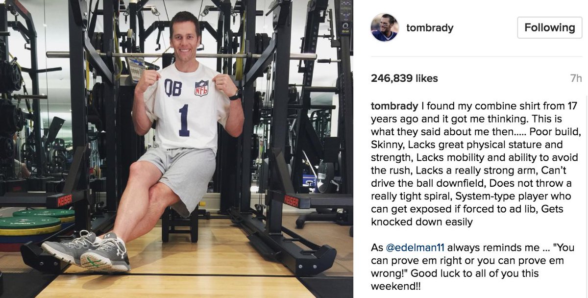 ESPNNFL's tweet image. Safe to say, he proved them wrong. 🏆🏆🏆🏆🏆 (via tombrady/Instagram)