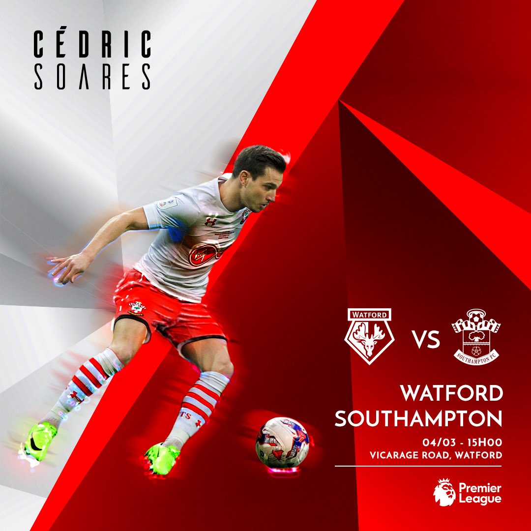 OficialCedric's tweet photo. Back to the Premier League with an away game against Watford, tomorrow at 3pm. Let's go Saints!
#SaintsFC #WeMarchOn https://t.co/zcgBHxWRhW