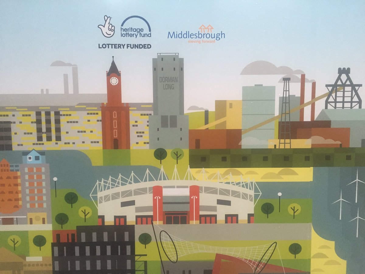 Love this Middlesbrouhh mural at the centre of the Town Hall refurbishment - shame more people wont see it hidden away. Worth seeing