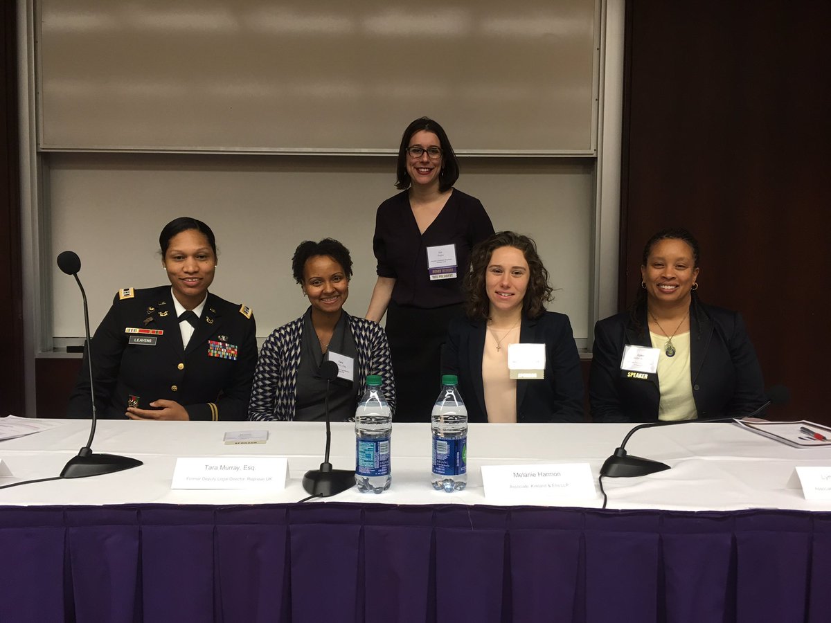 msjdorg's tweet photo. International law panel. Moderated by @emh_esq. Feat. CPT Vivian Leavens, Tara Murray, Melanie Harmon, &amp; Lynn Watkins-Asiyanbi.  #MsJDpropel https://t.co/8gDb8yeXwK
