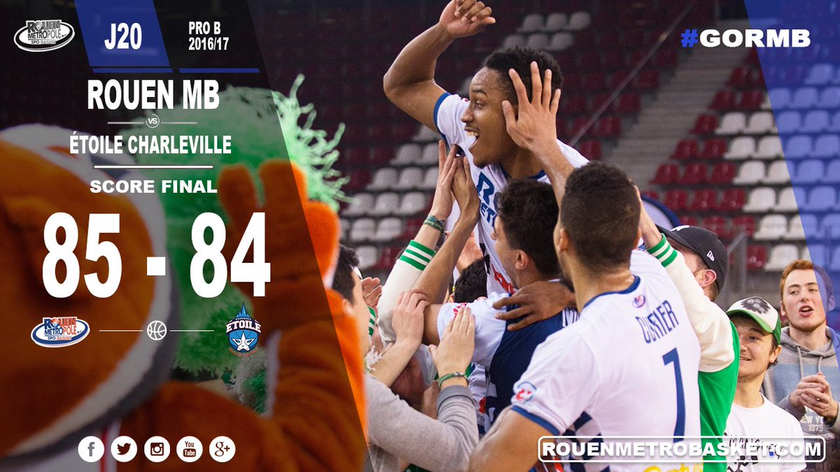 RouenMBasket's tweet image. ➡️ VICTOIRE AU FINISH 85-84 face à @ECMABASKET! Ils sont incroyables !!! @Juice_Woodard 28 pts ! #GORMB ⚪️🔵 #ProB #LNB