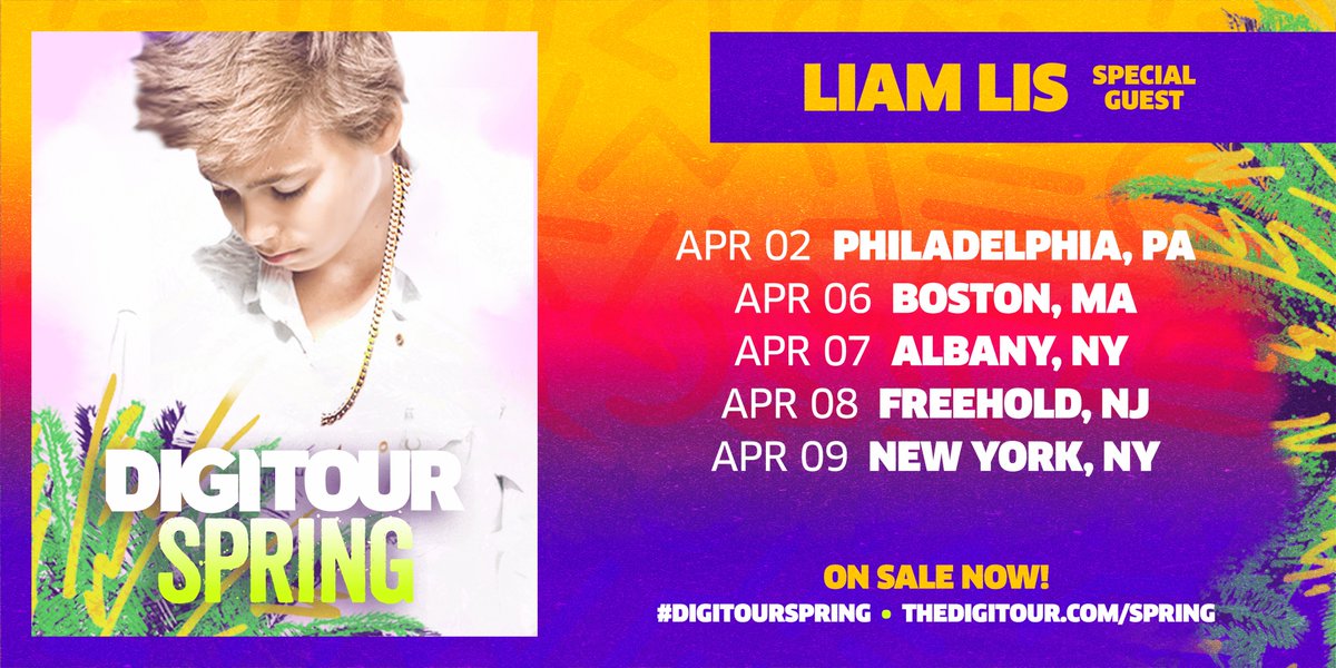 BREAKING NEWS: Meet <a href="/LiamLis/">Liam Lis</a> in Philly, Boston, Albany, New Jersey, and New York City on #DigiTourSpring! 😍
Info --> thedigitour.com/spring