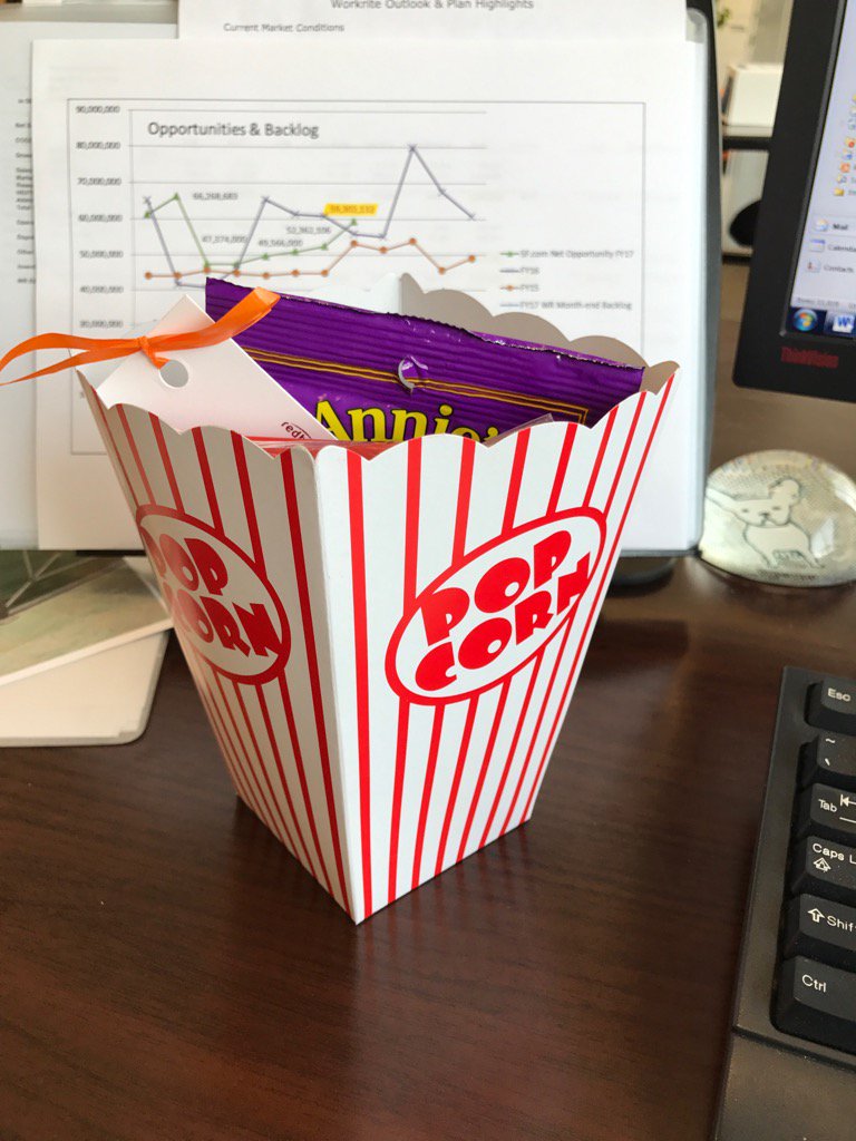 Acacia215's tweet image. I work for a great company @WorkriteErgo - Popcorn & Movie for #employeeappreciationday #workriteergo