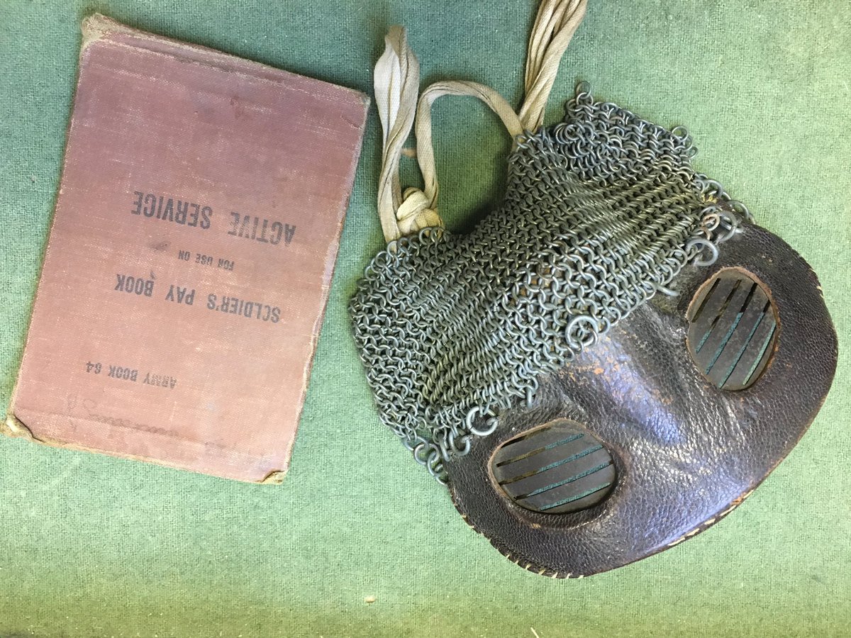World war 1 tank machine gunner's splinter mask. I have never seen one before. Comes with paperwork.May militaria sale #medals #miltaria