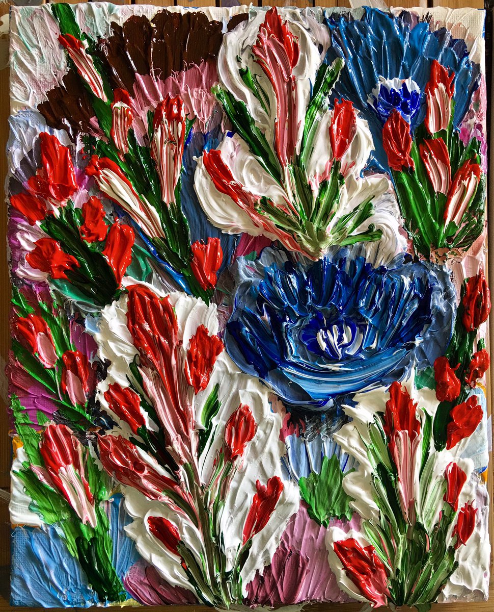 LacedWithLead's tweet photo. #acrylic #painting #flowers https://t.co/vRsirdsnB8