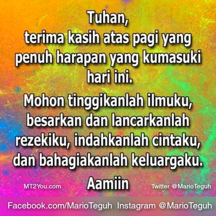 marioteguh's tweet image. Katakanlah Aamiin atau Retweet, jika doa pagi ini adalah doa Anda juga Love you! ☺☺☺