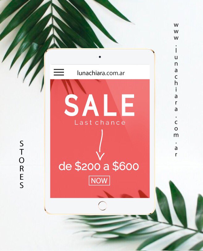 FINAL SALE ‼️Productos a partir de los $200 hasta $600 🙌🏼 Online &amp; Stores 🔛
📲 lunachiara.com.ar
