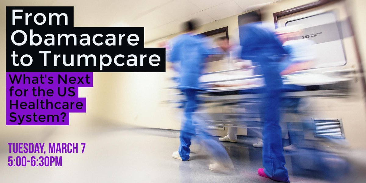 NYUWagner's tweet photo. How will #Trumpcare differ from #Obamacare? Dean Sherry Glied, @PaulHowardMI, &amp; others will discuss on Tuesday. RSVP https://t.co/8GDSOiCP3G https://t.co/e3khAYzrpy