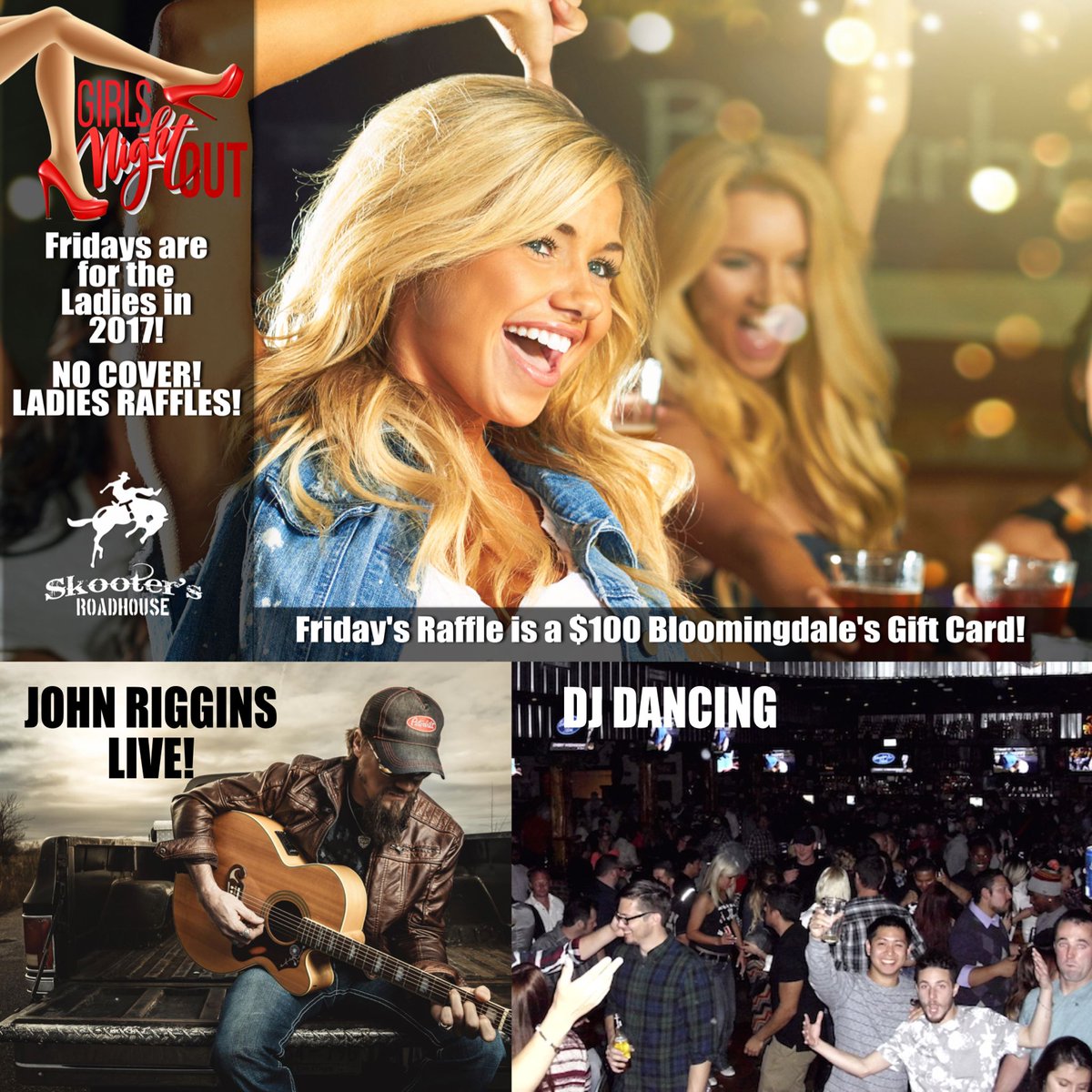 SkootersRoadHse's tweet photo. Friday!
LADIES NO COVER
Win $100 Gift to Bloomingdales
John Riggins LIVE!
#DJdancing
$3 BOMBS & FIREBALL https://t.co/7tGcsYyTIT