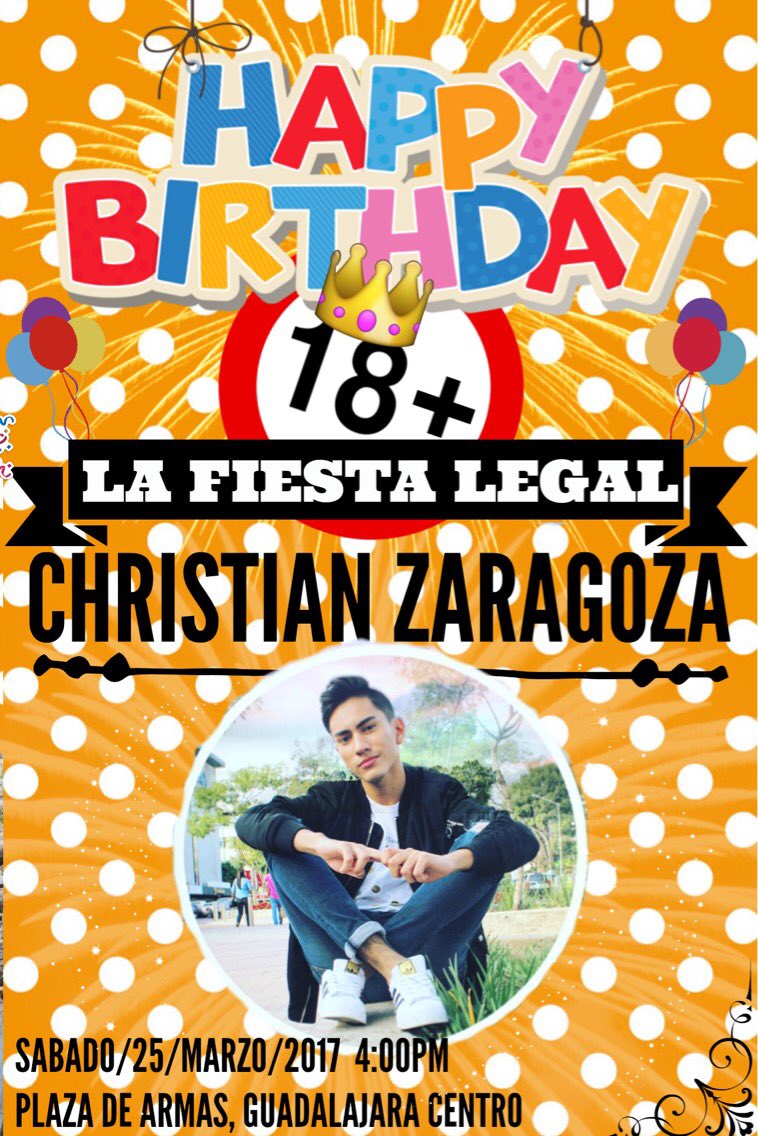 christianzarojo's tweet photo. Convivencia en Guadalajara 💚
👉🏻25/Marzo/2017/4PM 👈🏻
#LaFiestaLegal 📸🎊🙌🏻🎉✨#ConvivenciaChristianZaragoza #YoSiVoy 💚 https://t.co/Ldakf7YkK1