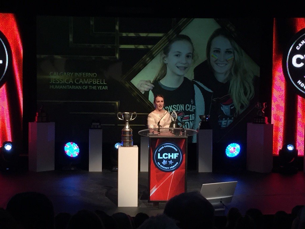 garygodkin's tweet photo. Congrats to Jessica Campbell - CWHL Humanitarian of the Year #cwhl #clarksoncup https://t.co/7bBz2zQ2wz