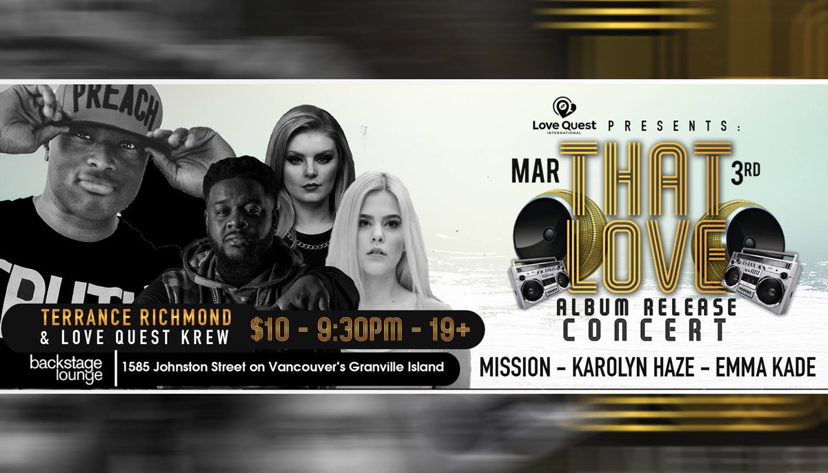 bslvancouver's tweet photo. @TerranceRichMan #ThatLove #album #release tonight // $10 doors at 9:30 // $4.50 #tequila #shots // $6.25 @BigRockBrewery draft https://t.co/LmSBNENkNc