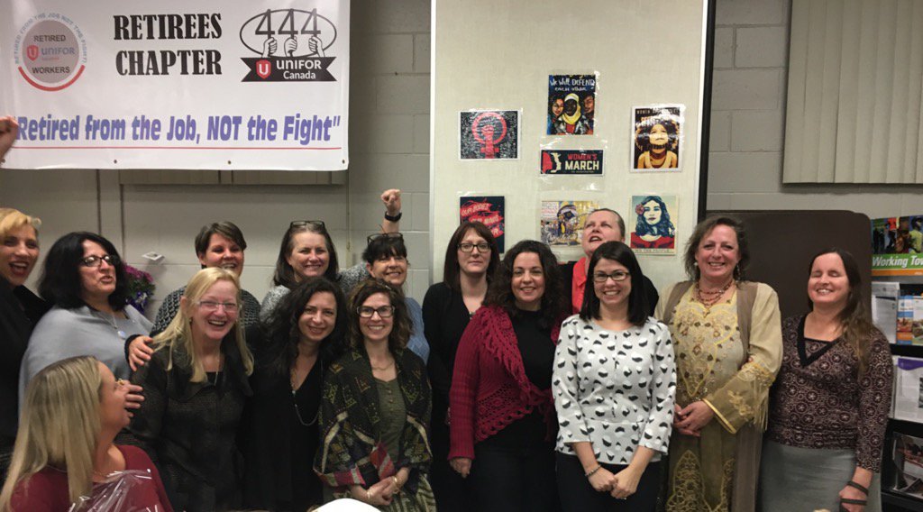 PatPapadeas's tweet photo. Celebrating International Women's Day with @wmwWindsor sisters. #YQG #unifor #womensnetwork #Local200/444 https://t.co/Qo5GQnXcY1