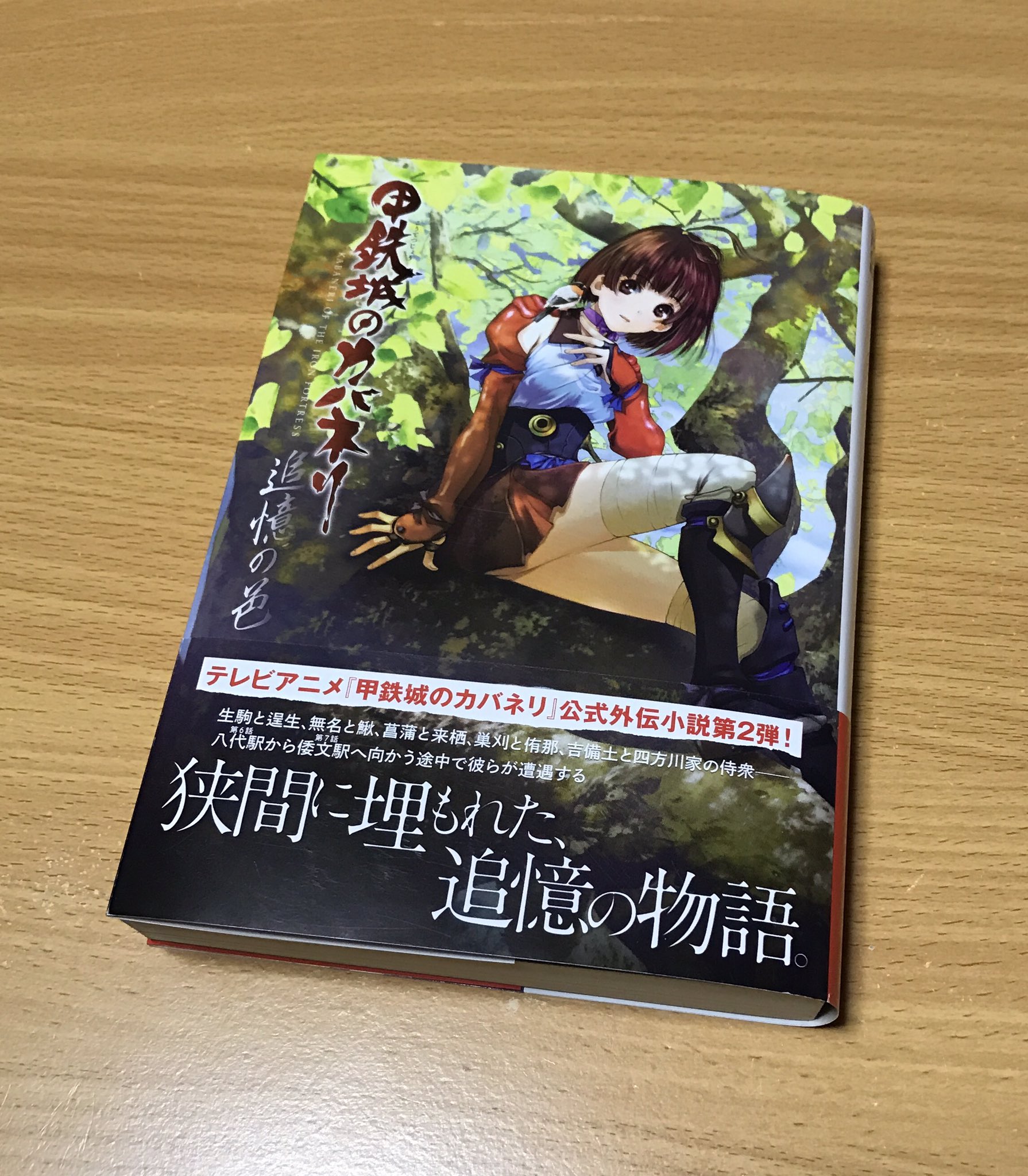 小庵 春 在 Twitter 予約してあった小説 甲鉄城のカバネリ 追憶の邑 が届きましたー こちらは公式外伝小説の第2弾ということで アニメ第6話と第7話の間のエピソードが描かれているそうです 表紙には 美樹本晴彦先生による無名ちゃんが 美しい 甲鉄城の